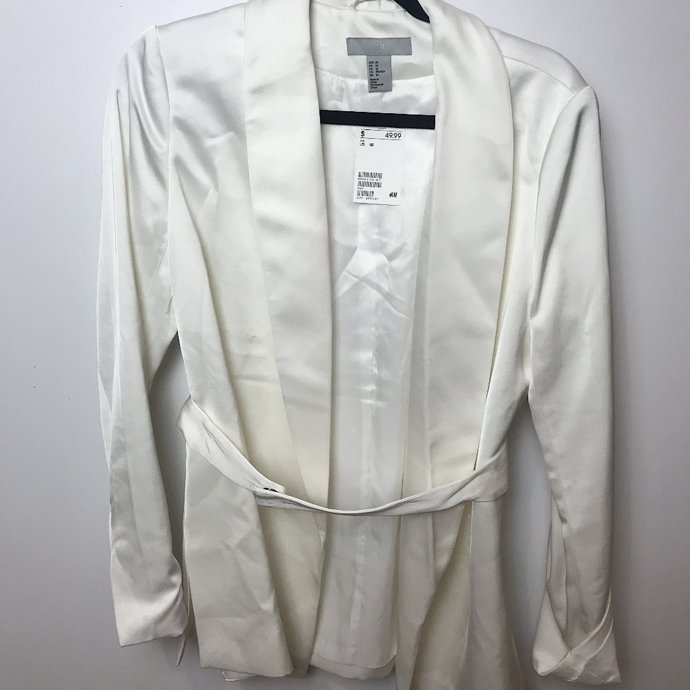 H&M White Formal Blazer